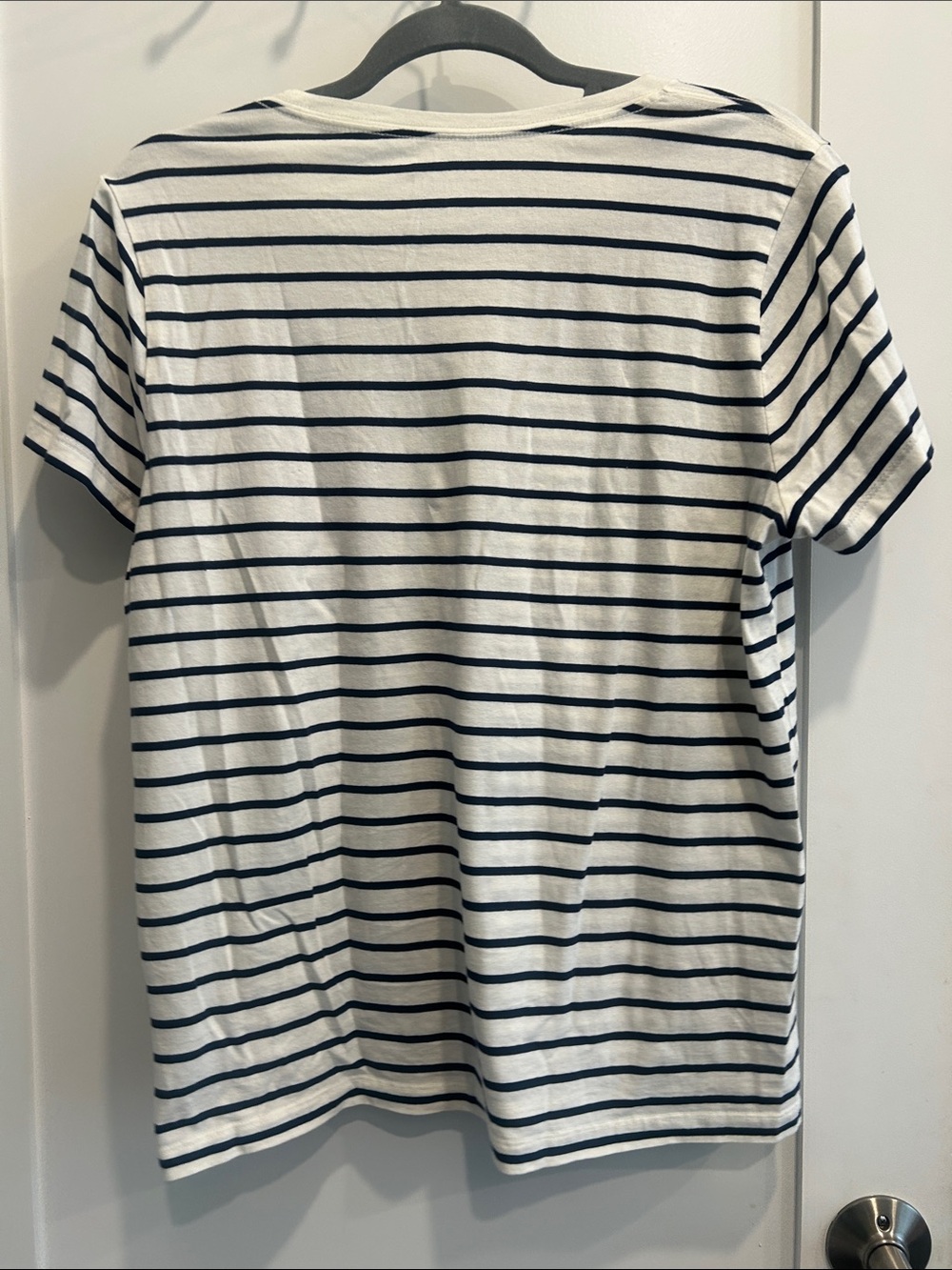 J. Crew Factory Navy & White Striped Collector Tee with Red Sequin Lobster - Picture 8 of 8